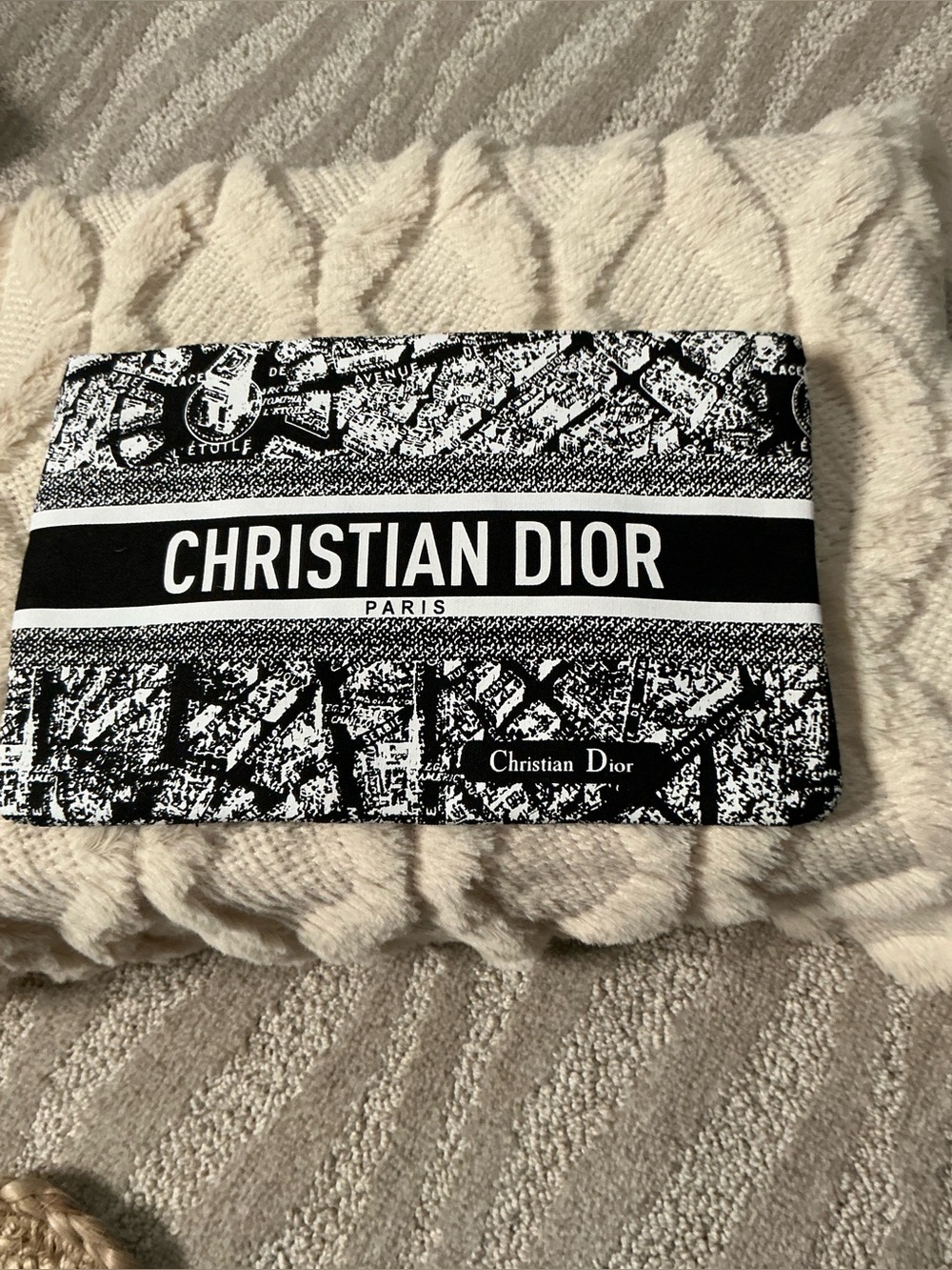 Christian Dior, Black & White Cosmetic Bag + 2 Bonus Items